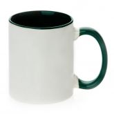 CANECA PARA SUBLIMAÇÃO ALÇA E INTERIOR VERDE