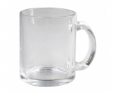 Caneca de Vidro Transparente Cristal para sublimação