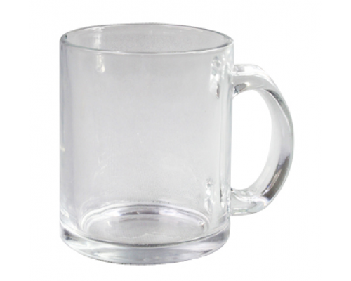 Caneca de Vidro Transparente Cristal para sublimação