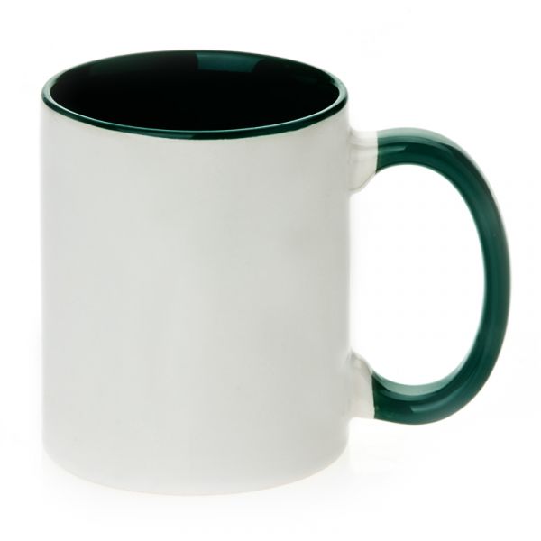 CANECA PARA SUBLIMAÇÃO ALÇA E INTERIOR VERDE