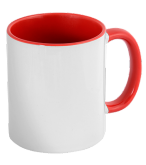 CANECA PARA SUBLIMAÇÃO ALÇA E INTERIOR VERMELHO