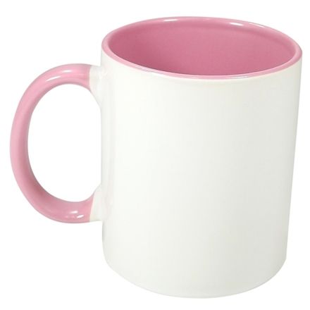 CANECA PARA SUBLIMAÇÃO ALÇA E INTERIOR ROSA