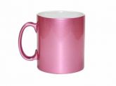 Caneca Metalizada Rosa Para Sublimação