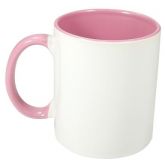 CANECA PARA SUBLIMAÇÃO ALÇA E INTERIOR ROSA