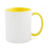 CANECA PARA SUBLIMAÇÃO ALÇA E INTERIOR AMARELO