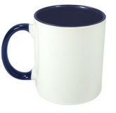 CANECA PARA SUBLIMAÇÃO ALÇA E INTERIOR AZUL ESCURO